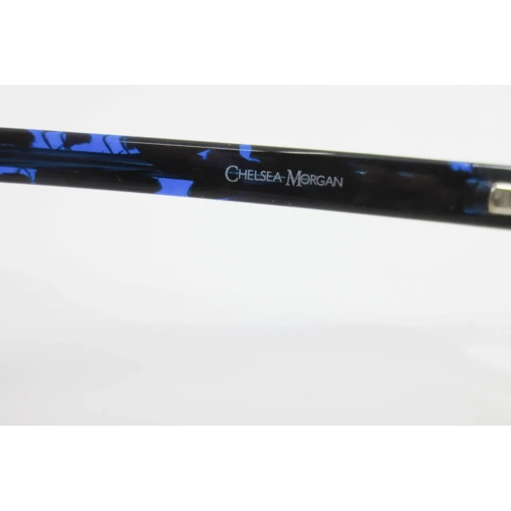 Chelsea Morgan CM 202233 Navy Blue Cat Eye Semi Rimless Eyeglasses 51-17-135